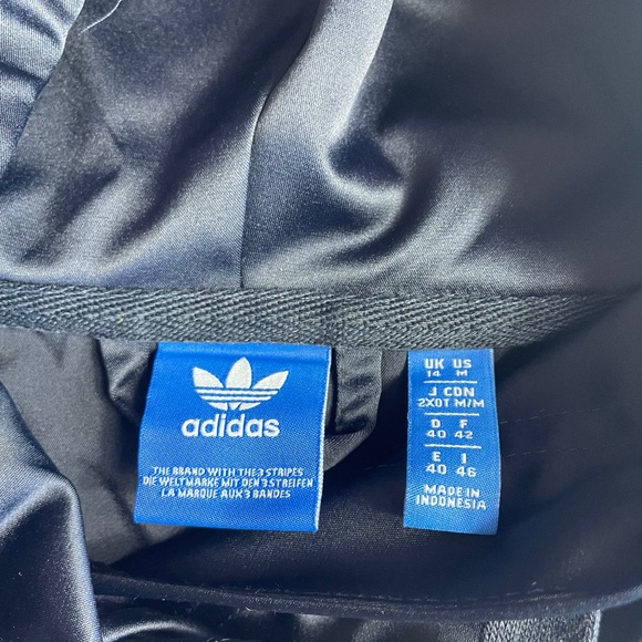 Adidas Satin Navy Blue Trefoil Hoodie Size: Medium - Picture 3 of 5